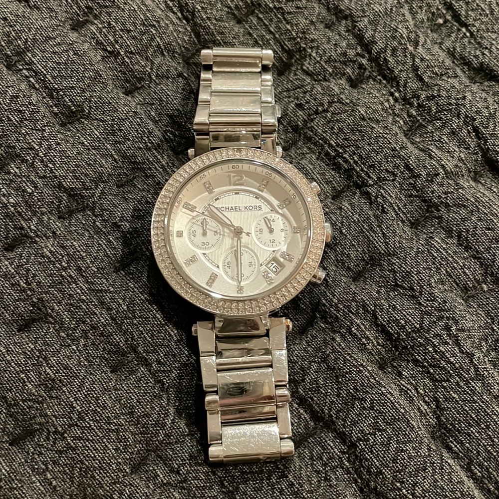 Womens rhinestone MK watch
